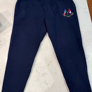 Polo by Ralph Lauren Navy Cross Flag Sweatpants Men. Medium